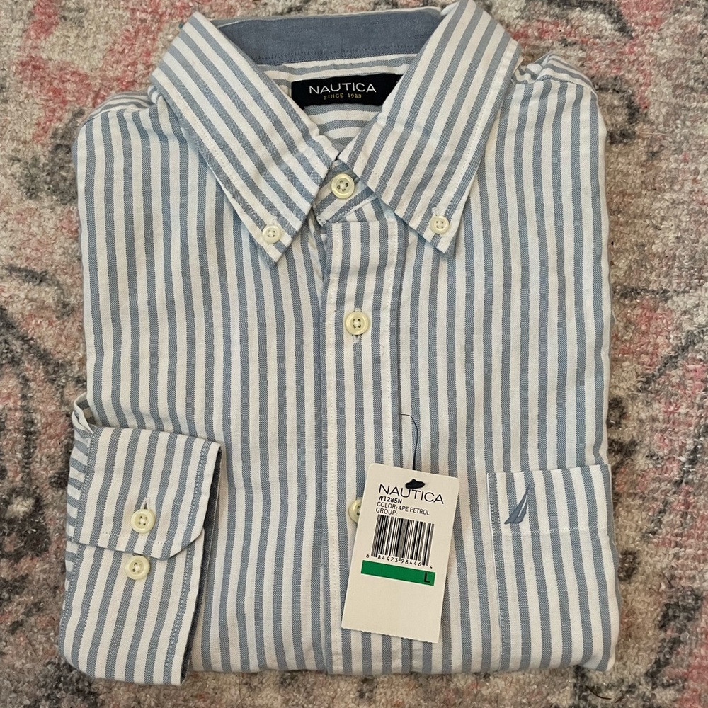 Nautica  mens striped button down